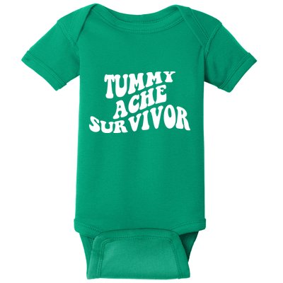 Tummy Ache Survivor Retro Baby Bodysuit