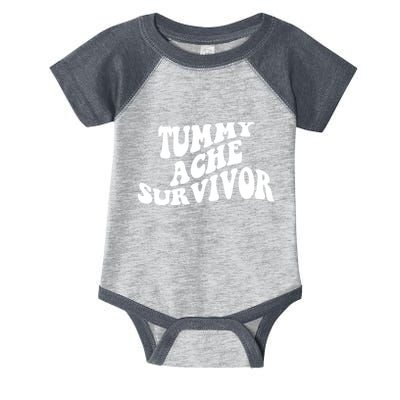 Tummy Ache Survivor Retro Infant Baby Jersey Bodysuit