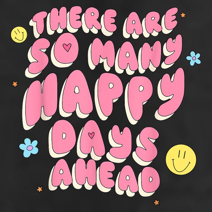 There Are So Many Happy Days Ahead 7 Panel Mesh Trucker Snapback Hat