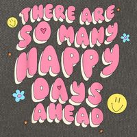 There Are So Many Happy Days Ahead Cotton Canvas Backpack
