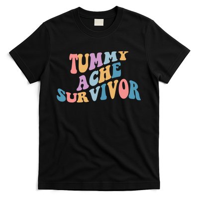 Tummy Ache Survivor Colorful Retro T-Shirt