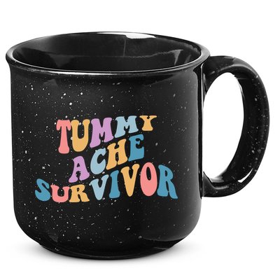 Tummy Ache Survivor Colorful Retro 15oz Campfire Ceramic Mug
