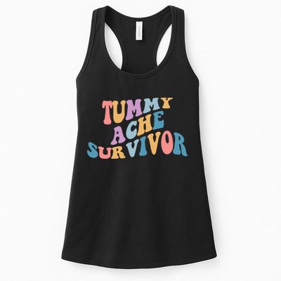 Tummy Ache Survivor Colorful Retro Womens Tank Top