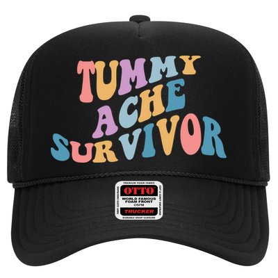 Tummy Ache Survivor Colorful Retro Trucker Hat