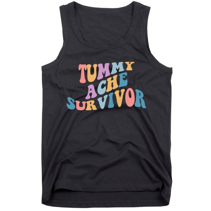 Tummy Ache Survivor Colorful Retro Tank Top