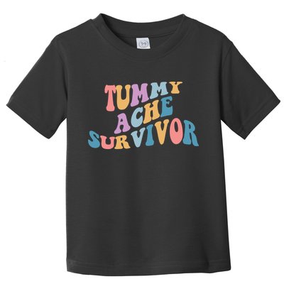 Tummy Ache Survivor Colorful Retro Toddler T-Shirt