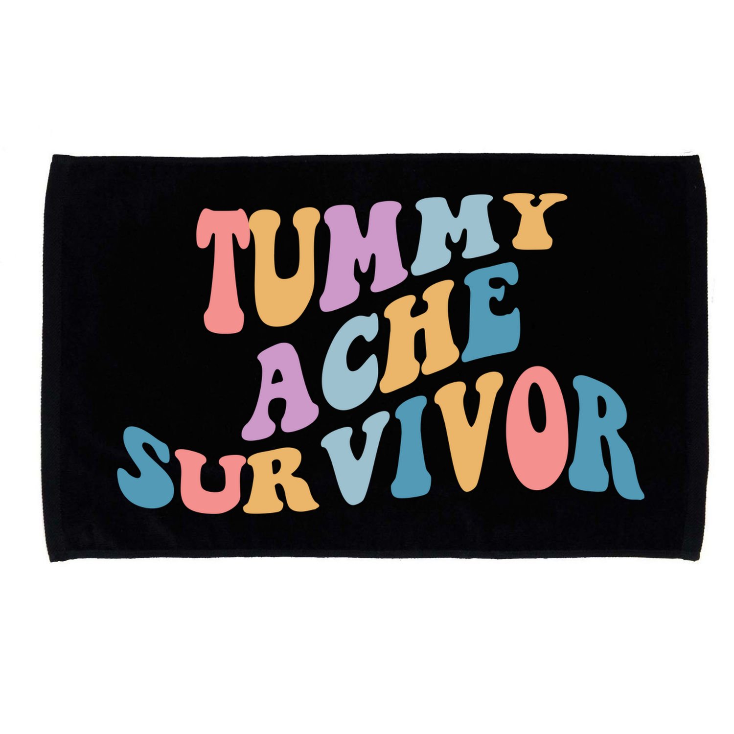 Tummy Ache Survivor Colorful Retro Microfiber Hand Towel