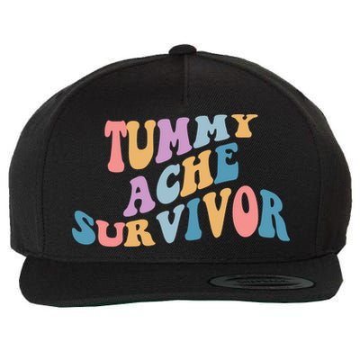 Tummy Ache Survivor Colorful Retro Wool Snapback Cap
