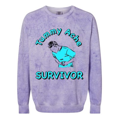 Tummy Ache Survivor Colorblast Crewneck Sweatshirt