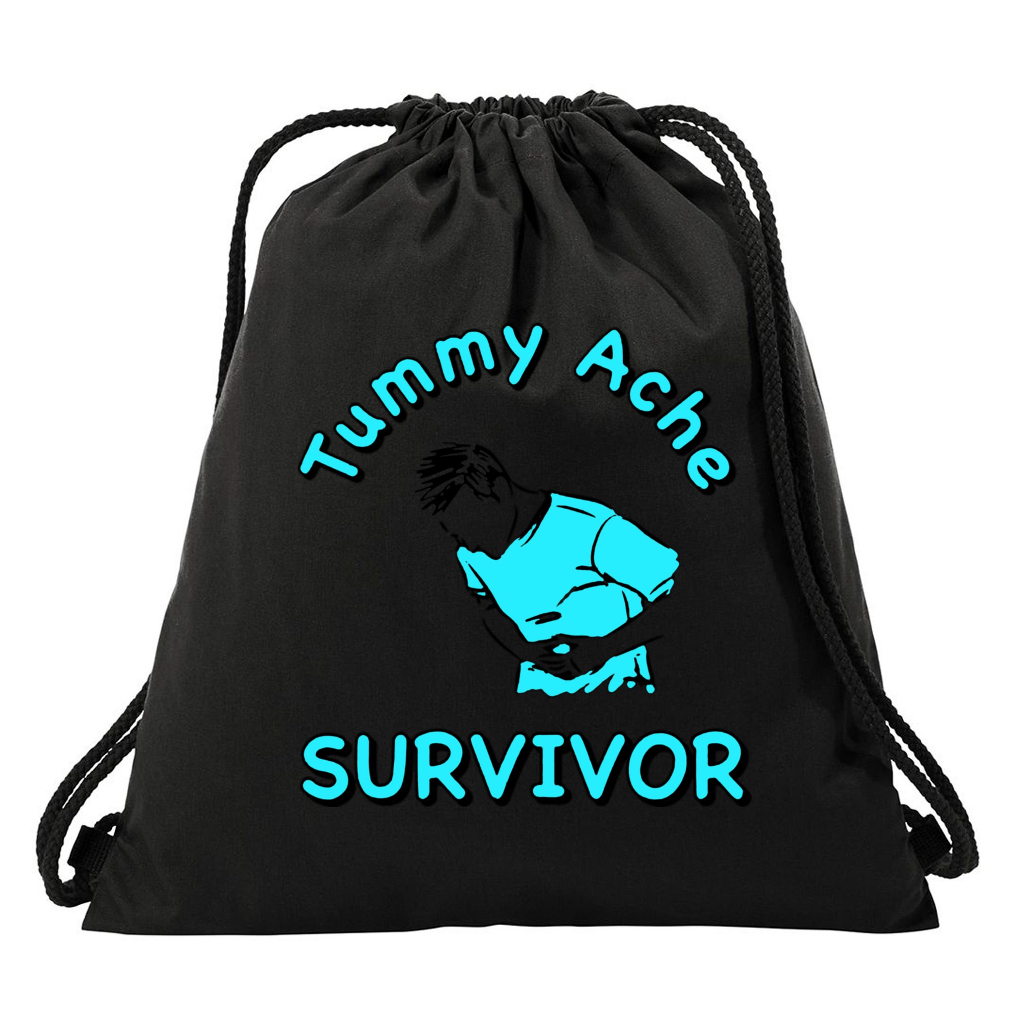 Tummy Ache Survivor Drawstring Bag