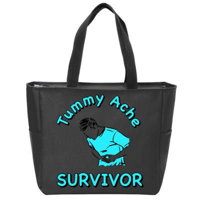 Tummy Ache Survivor Zip Tote Bag