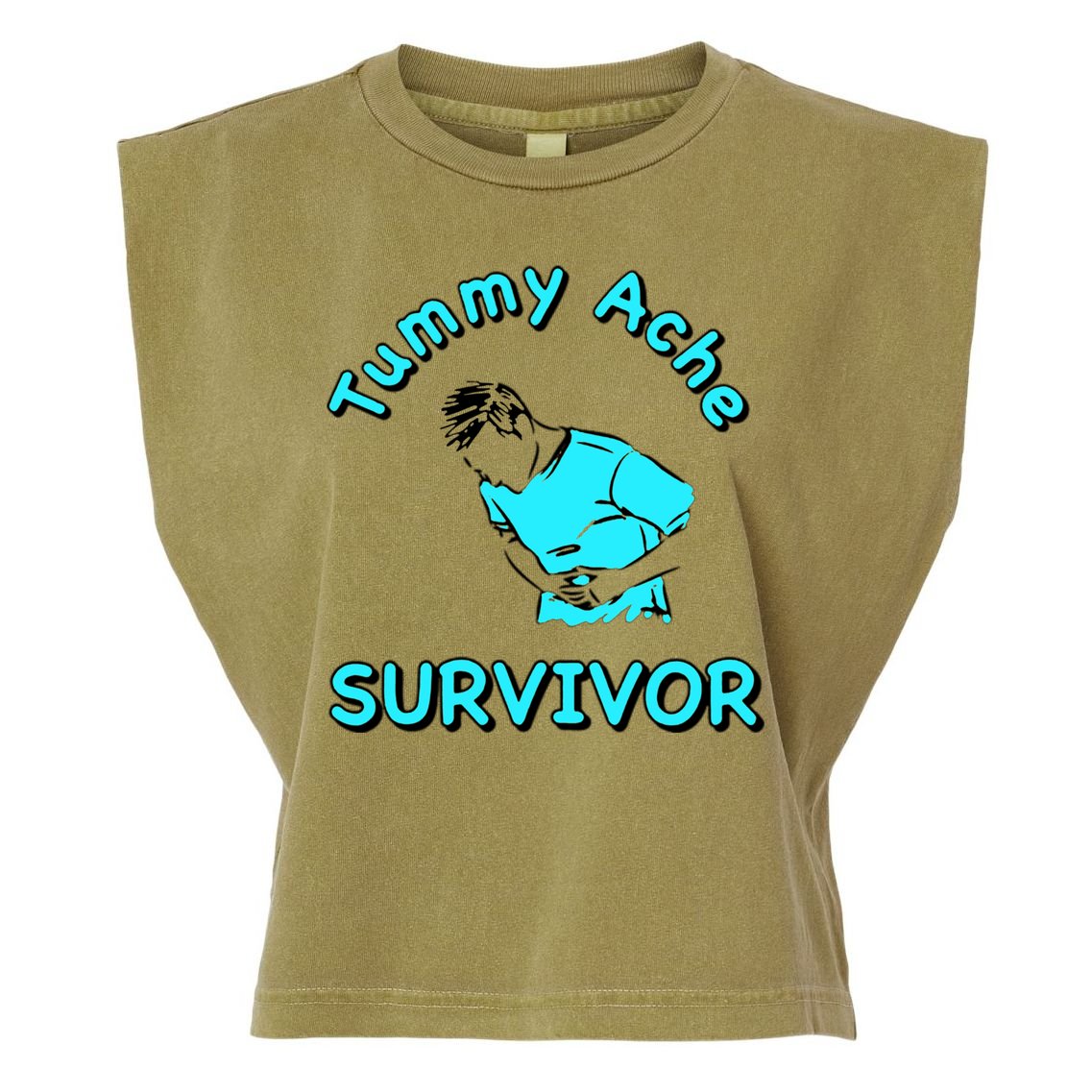 Tummy Ache Survivor Garment-Dyed Women's Muscle Tee