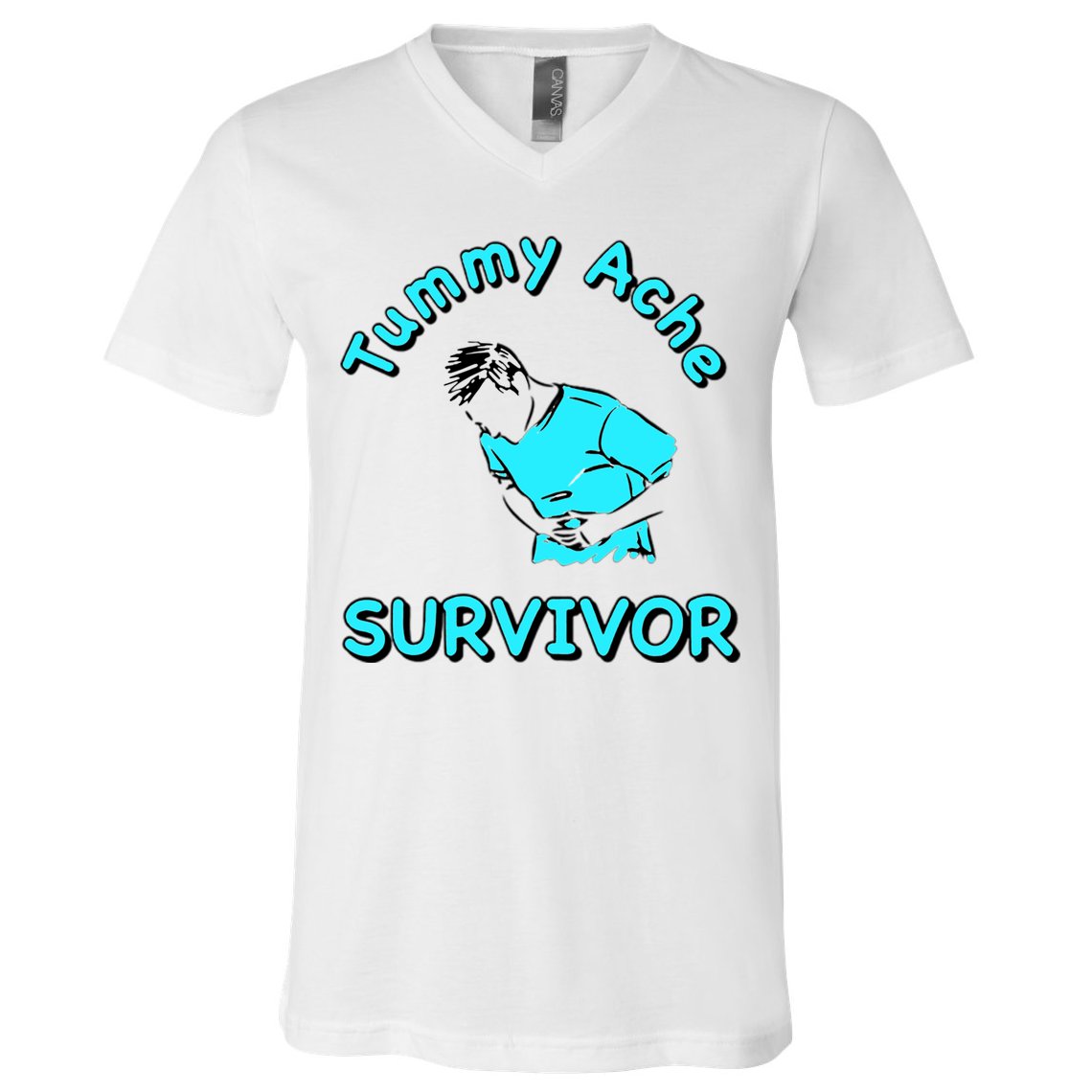Tummy Ache Survivor V-Neck T-Shirt