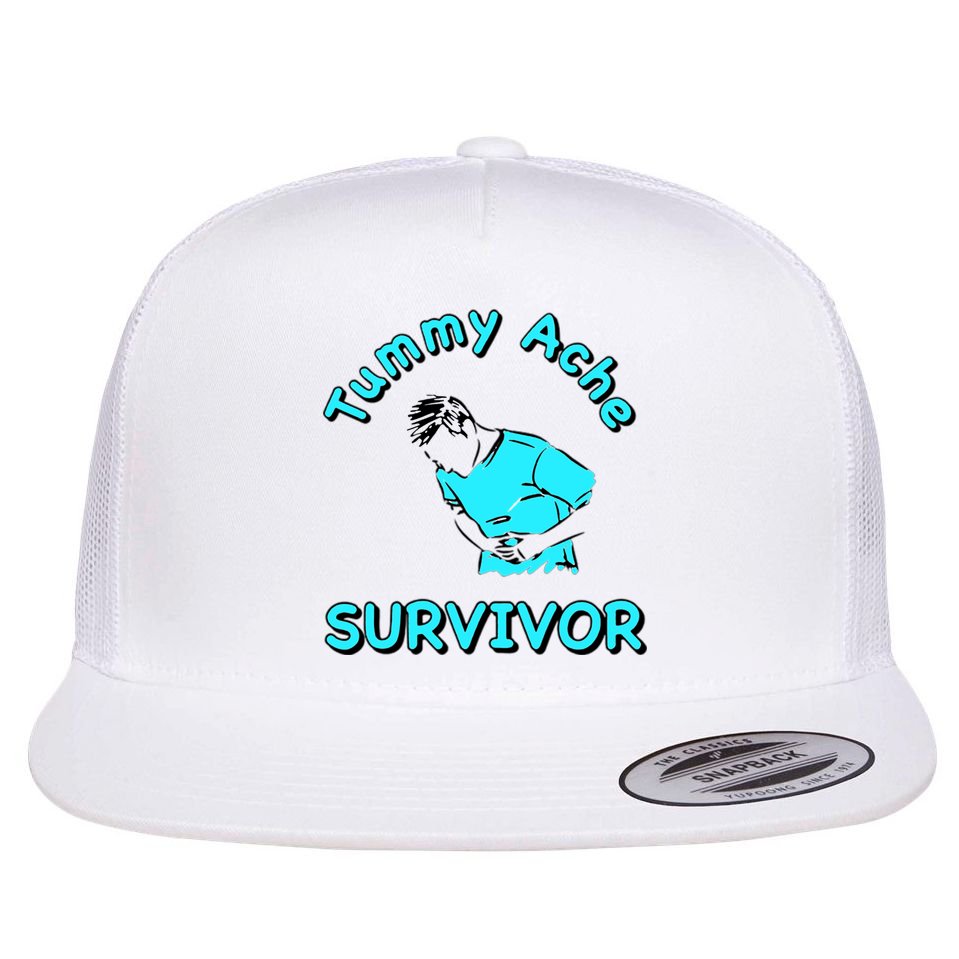 Tummy Ache Survivor Flat Bill Trucker Hat