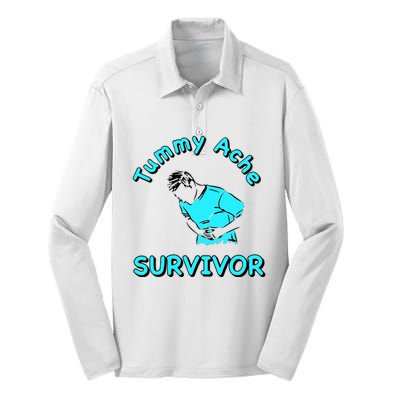 Tummy Ache Survivor Silk Touch Performance Long Sleeve Polo