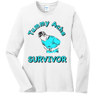 Tummy Ache Survivor Ladies Long Sleeve Shirt