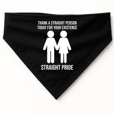 Thank A Straight Person Today For Your Existence Straight USA-Made Doggie Bandana