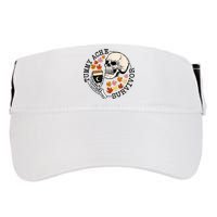 Tummy Ache Survivor Funny Skeleton Drinking Coffee In Autumn Fall Season Adult Drive Performance Visor