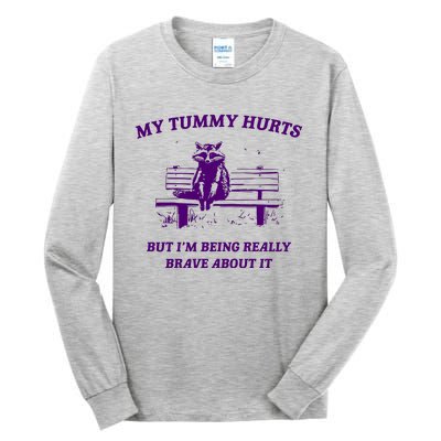 Tummy Ache Survivor Retro 90s Tall Long Sleeve T-Shirt