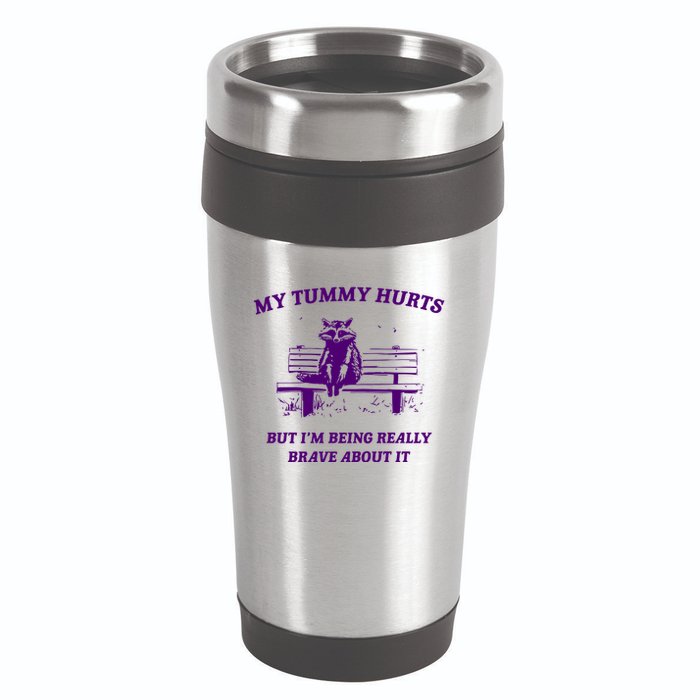Tummy Ache Survivor Retro 90s 16oz Travel Tumbler
