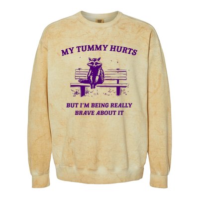 Tummy Ache Survivor Retro 90s Colorblast Crewneck Sweatshirt