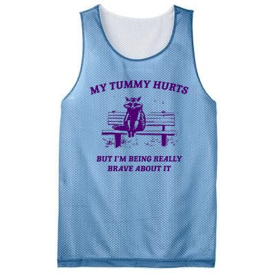 Tummy Ache Survivor Retro 90s Mesh Reversible Basketball Jersey Tank