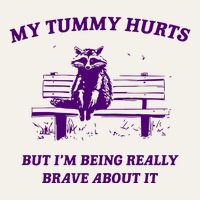 Tummy Ache Survivor Retro 90s Poster