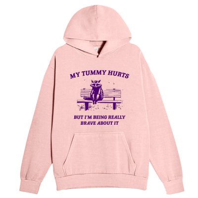 Tummy Ache Survivor Retro 90s Urban Pullover Hoodie