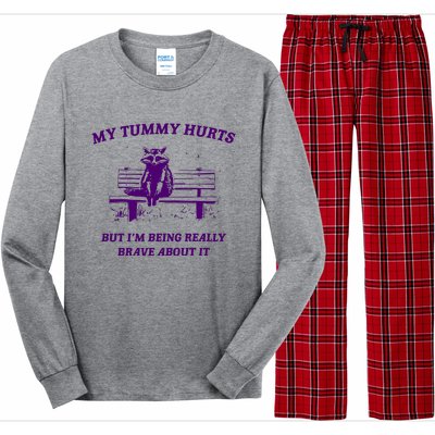 Tummy Ache Survivor Retro 90s Long Sleeve Pajama Set