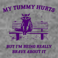 Tummy Ache Survivor Retro 90s Tall Hoodie