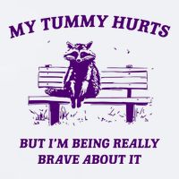 Tummy Ache Survivor Retro 90s Sueded Cloud Jersey T-Shirt