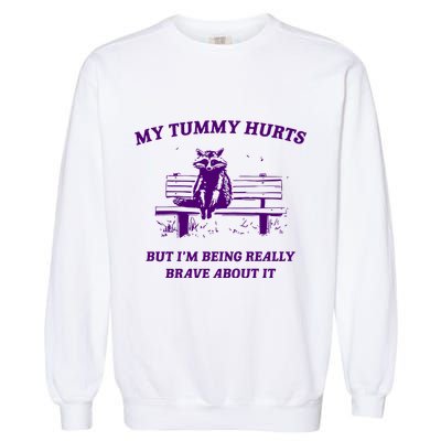 Tummy Ache Survivor Retro 90s Garment-Dyed Sweatshirt