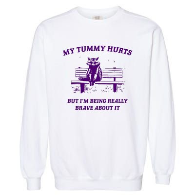 Tummy Ache Survivor Retro 90s Garment-Dyed Sweatshirt