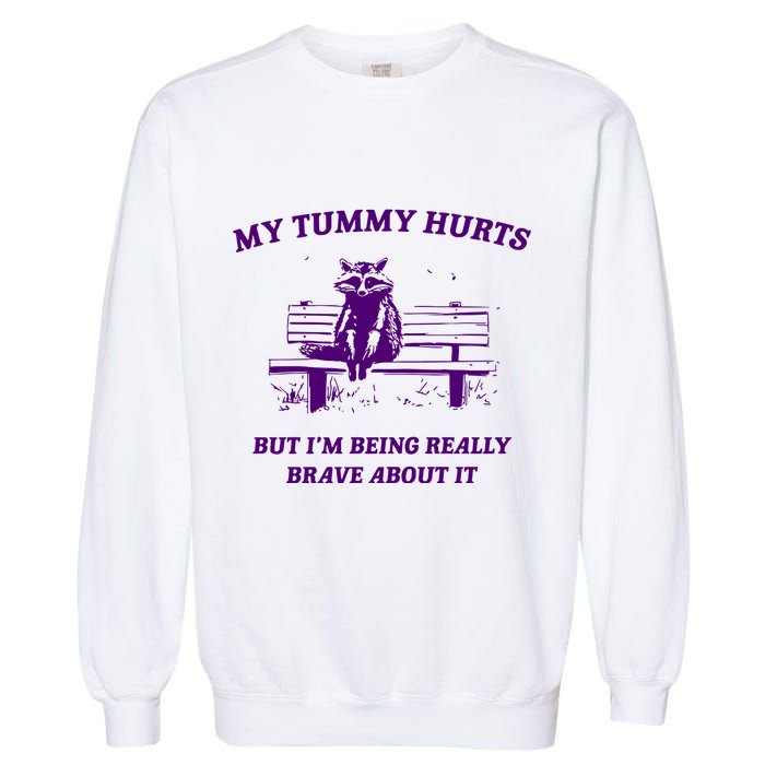 Tummy Ache Survivor Retro 90s Garment-Dyed Sweatshirt