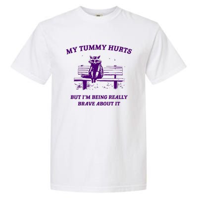 Tummy Ache Survivor Retro 90s Garment-Dyed Heavyweight T-Shirt