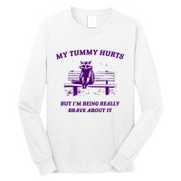 Tummy Ache Survivor Retro 90s Long Sleeve Shirt