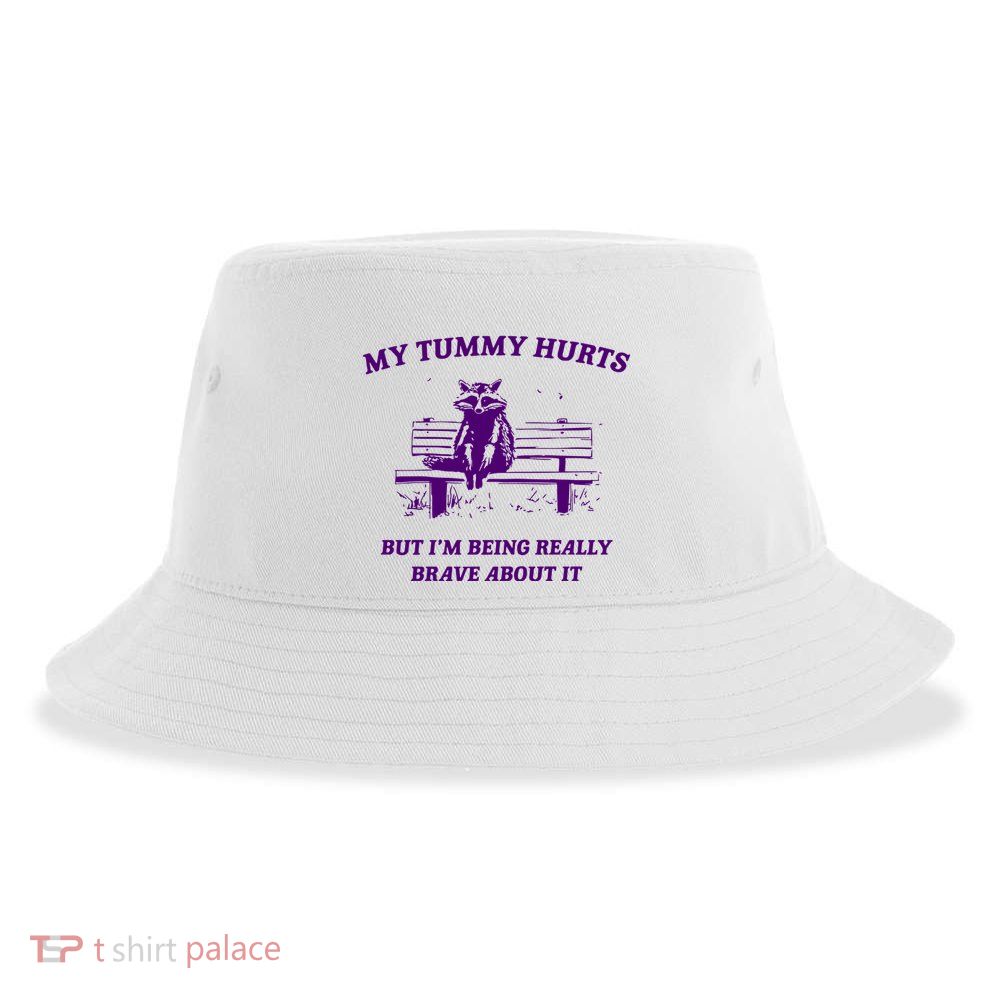 Tummy Ache Survivor Retro 90s Sustainable Bucket Hat