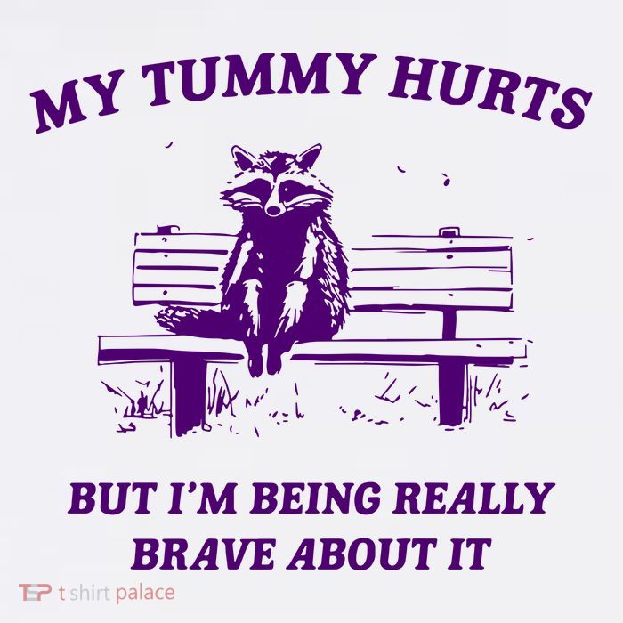 Tummy Ache Survivor Retro 90s Button