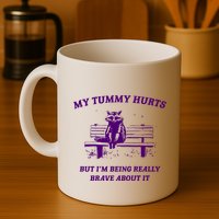 Tummy Ache Survivor Retro 90s Mug