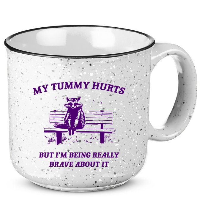 Tummy Ache Survivor Retro 90s 15oz Campfire Ceramic Mug