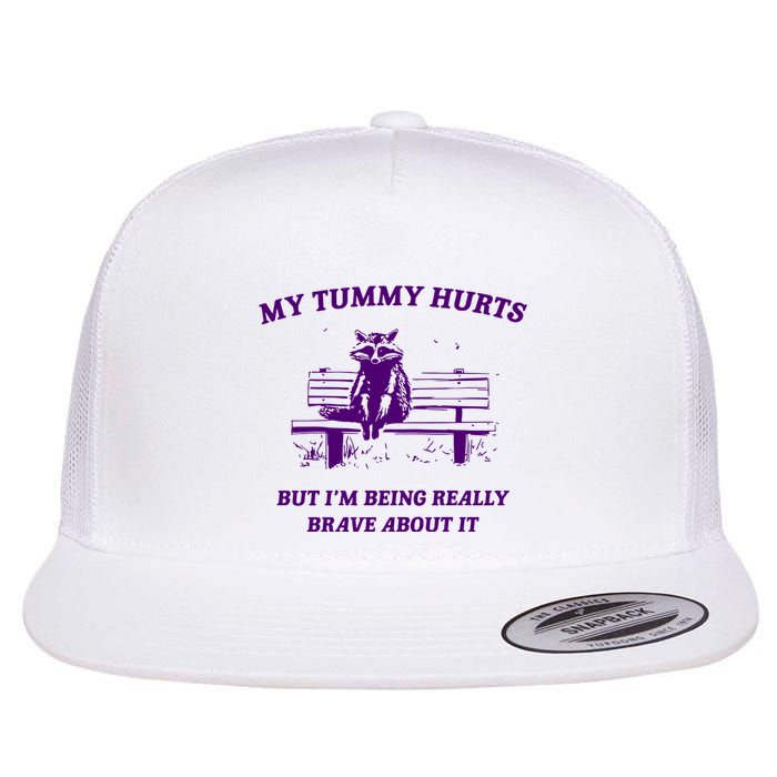 Tummy Ache Survivor Retro 90s Flat Bill Trucker Hat