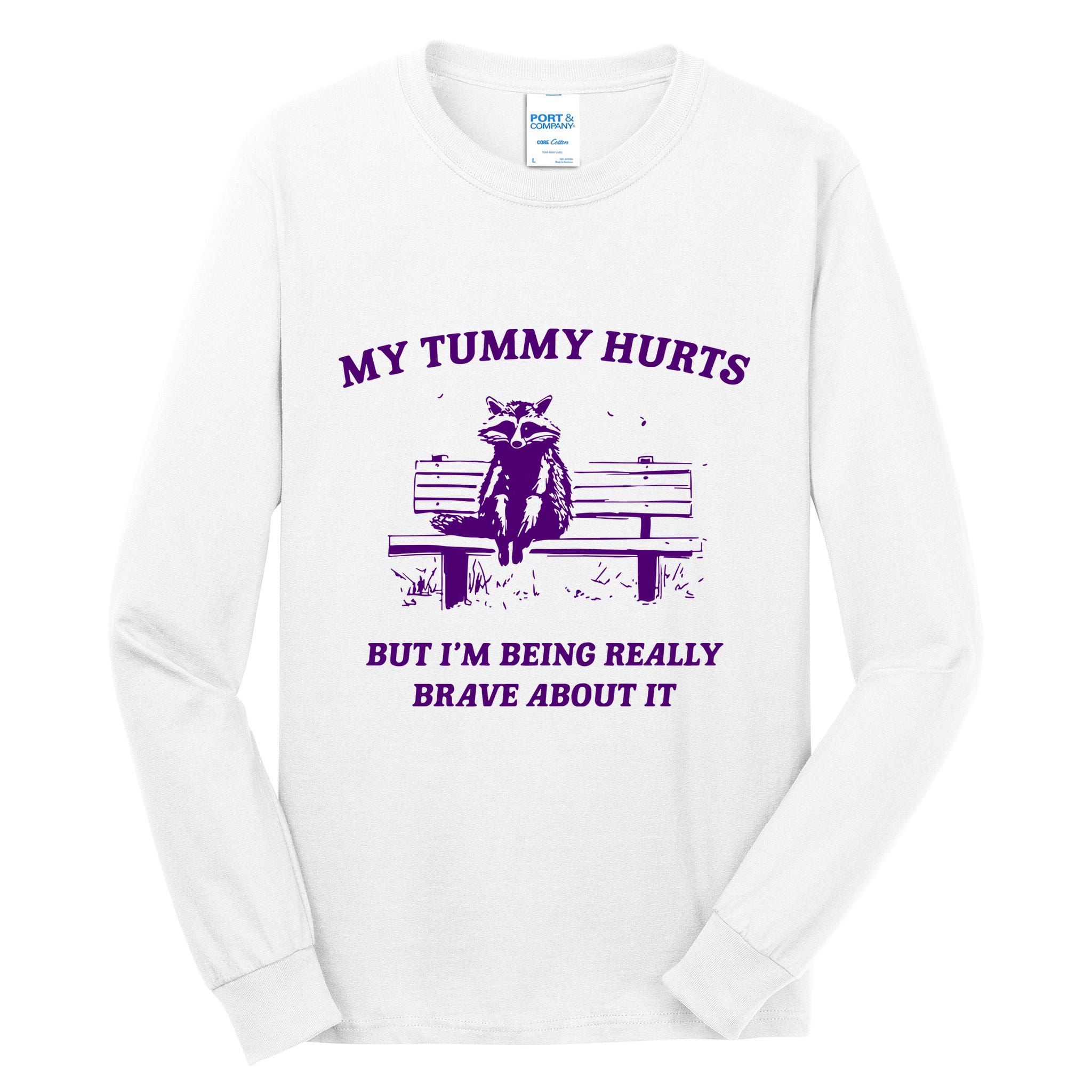Tummy Ache Survivor Retro 90s Tall Long Sleeve T-Shirt