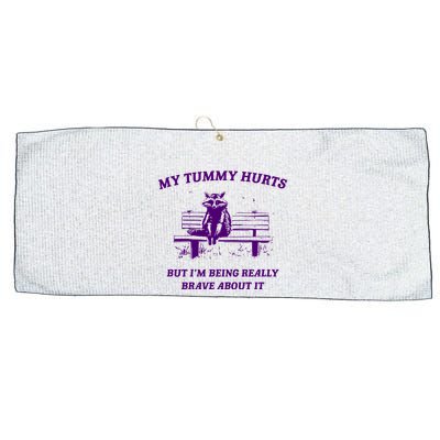 Tummy Ache Survivor Retro 90s Large Microfiber Waffle Golf Towel