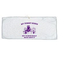 Tummy Ache Survivor Retro 90s Large Microfiber Waffle Golf Towel