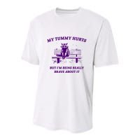 Tummy Ache Survivor Retro 90s Youth Performance Sprint T-Shirt