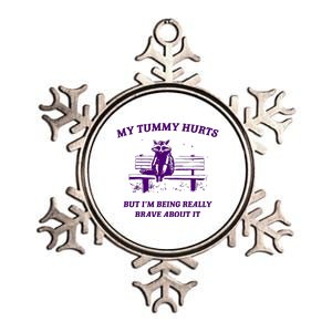 Tummy Ache Survivor Retro 90s Metallic Star Ornament