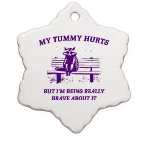 Tummy Ache Survivor Retro 90s Ceramic Star Ornament