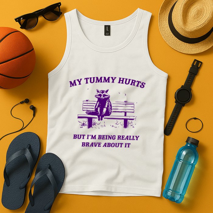 Tummy Ache Survivor Retro 90s Tank Top