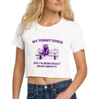Tummy Ache Survivor Retro 90s Crop Top