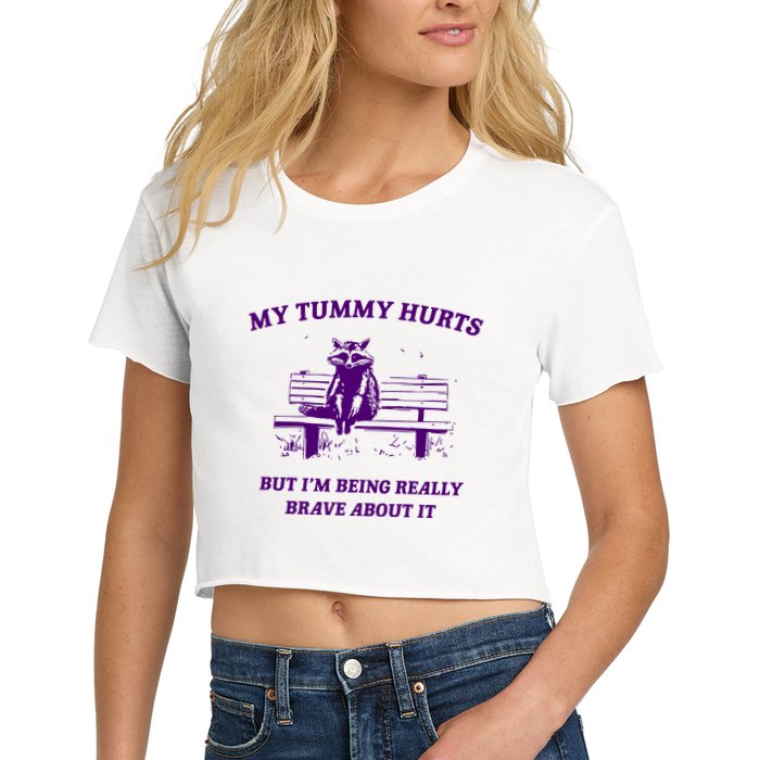 Tummy Ache Survivor Retro 90s Crop Top